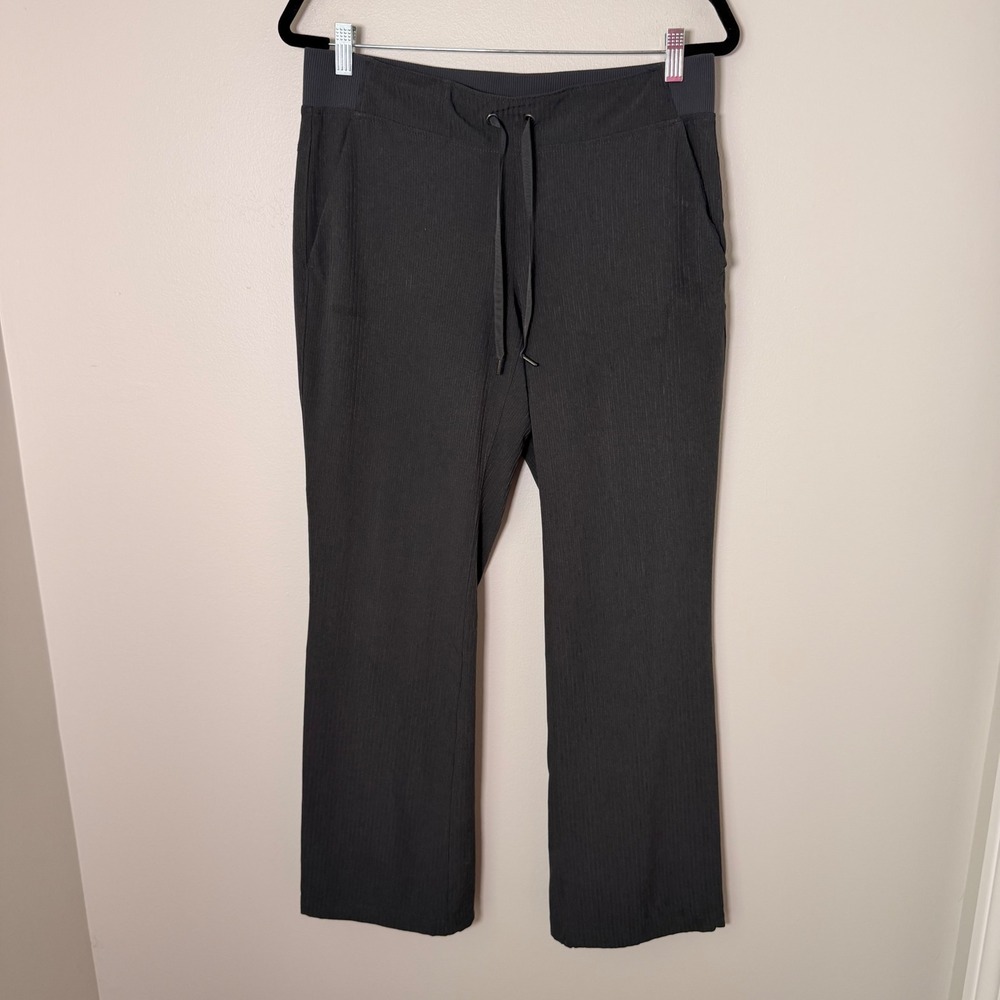 Athleta Wide Leg Stretch Lightweight Charcoal‎ Pants (10) Athleisure Casual - Picture 4 of 14